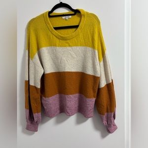 Madewell color block sweater size medium
